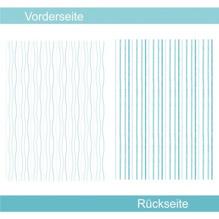 Wellig gestreift türkis - Designpapier
